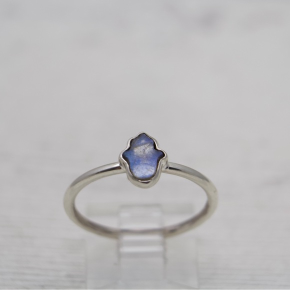 Jewelry - hamsa hand sterling silver labradorite ring size 8